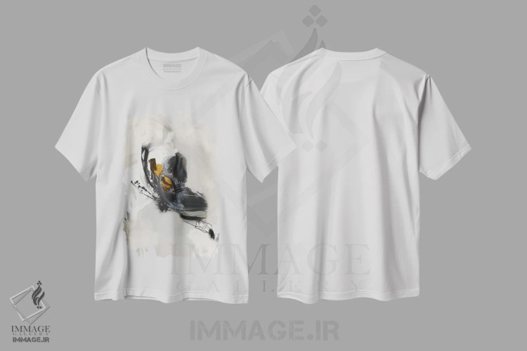 تیشرت سفید طرح دار طلوع اثر روبرتو مورو | فروشگاه ایماژ