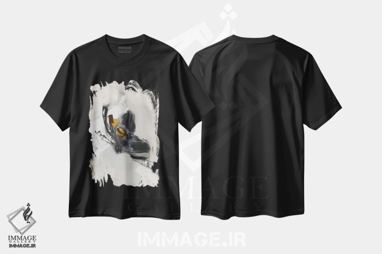 تیشرت مشکی طرح دار طلوع اثر روبرتو مورو | immage.ir