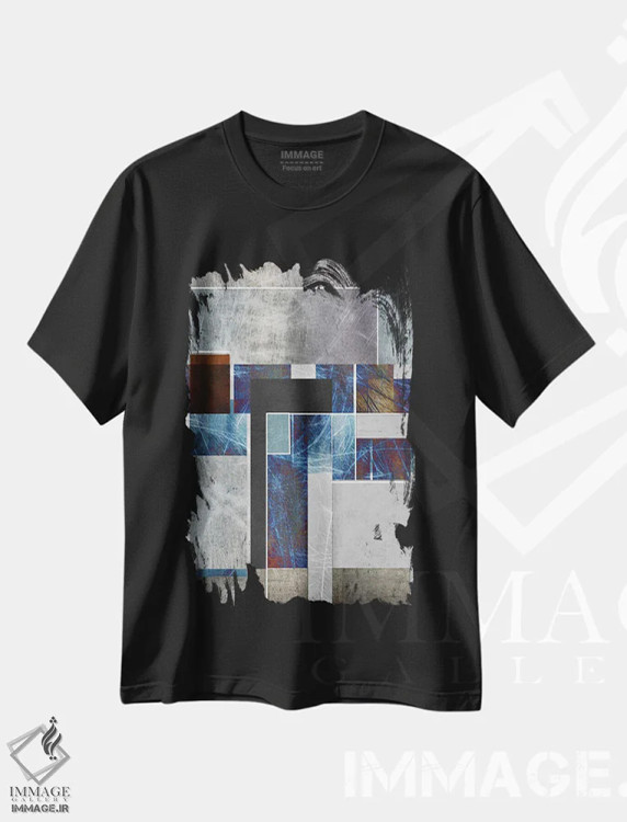 تیشرت مشکی طرح دار صاف اثر روبرتو مورو | immage.ir