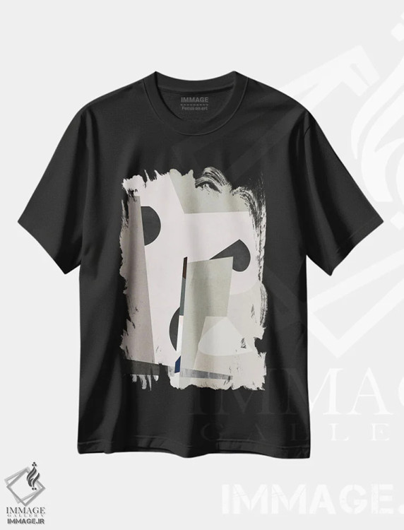 تیشرت مشکی طرح دار به اندازه کافی اثر روبرتو مورو | immage.ir
