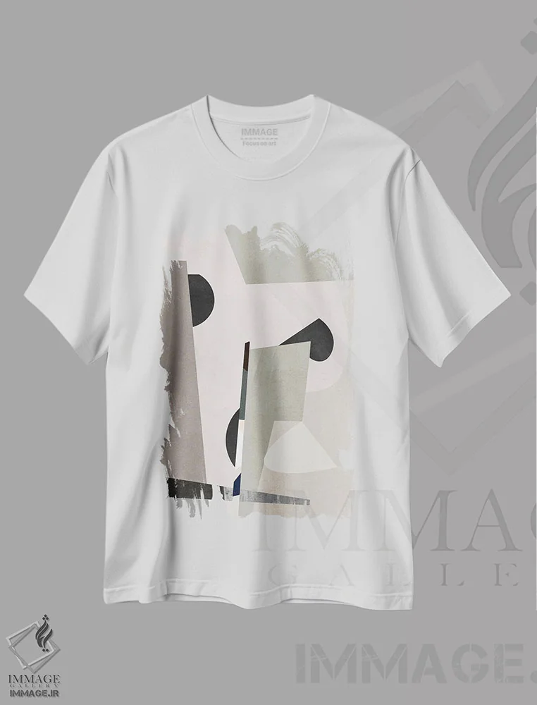 تیشرت سفید طرح دار به اندازه کافی اثر روبرتو مورو | فروشگاه ایماژ