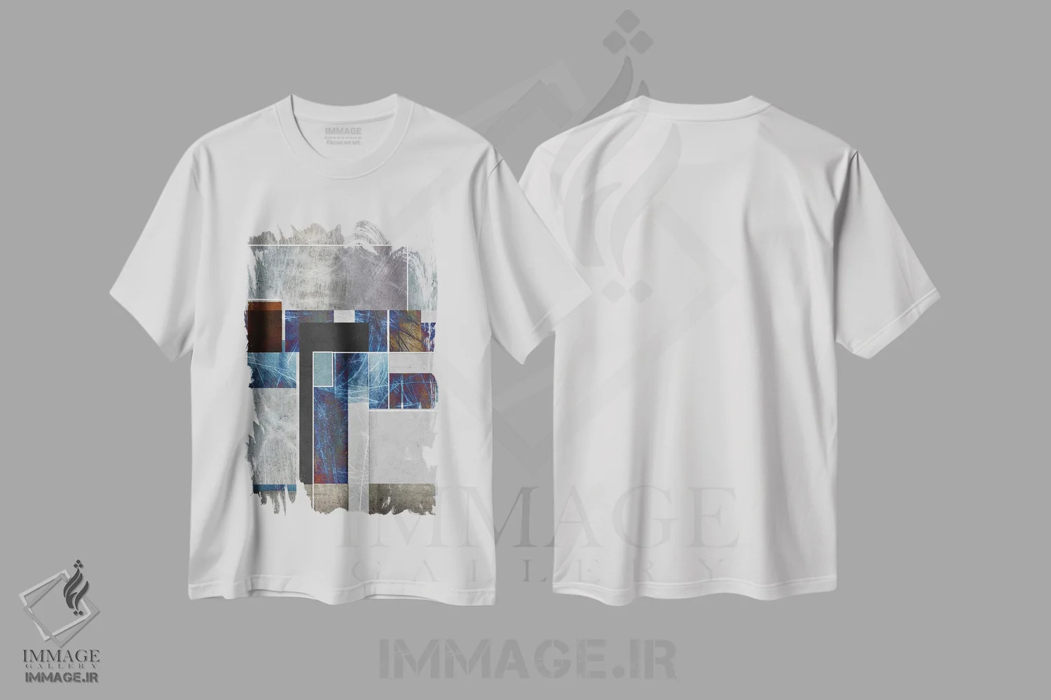 تیشرت سفید طرح دار صاف اثر روبرتو مورو | فروشگاه ایماژ