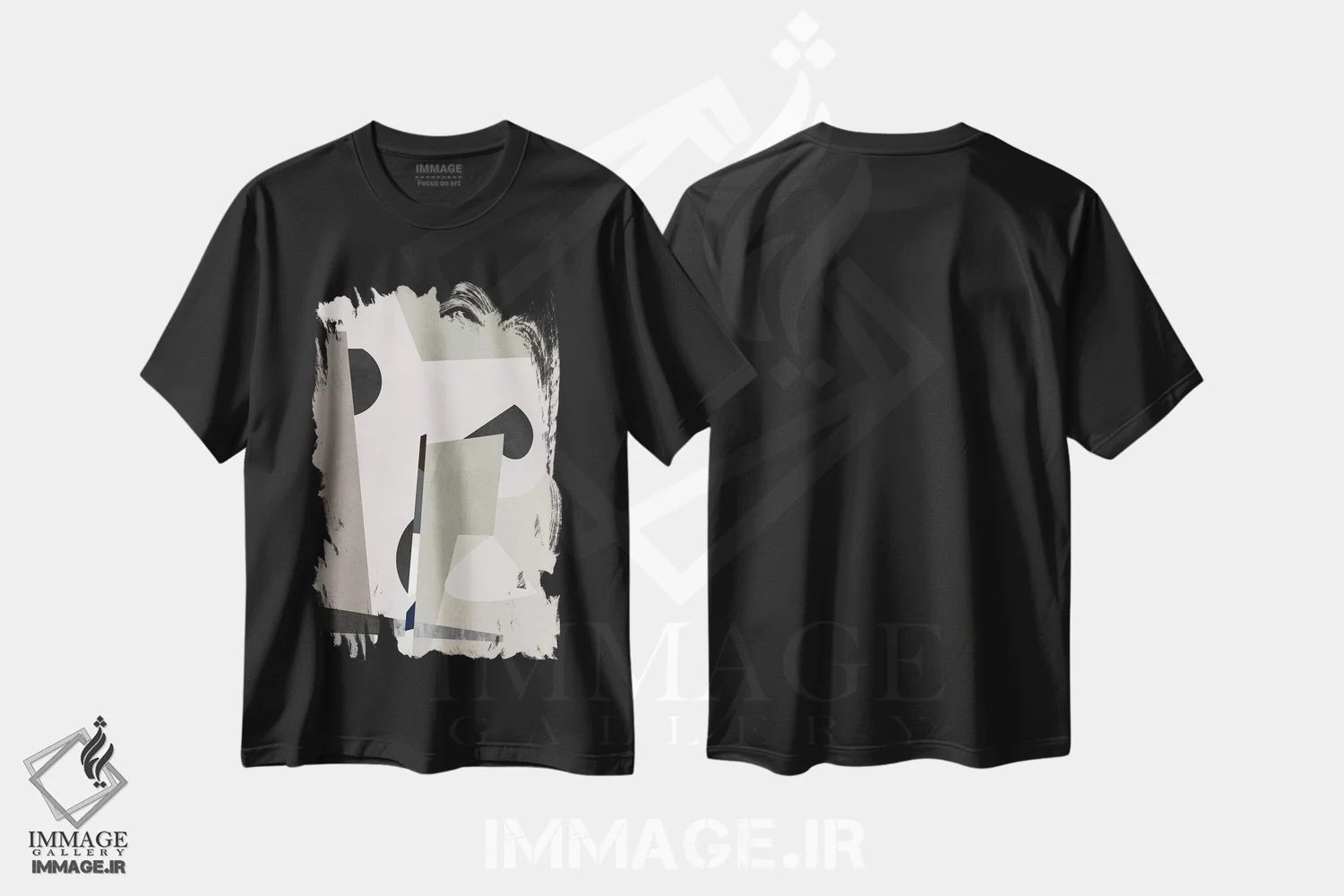 تیشرت مشکی طرح دار به اندازه کافی اثر روبرتو مورو | immage.ir