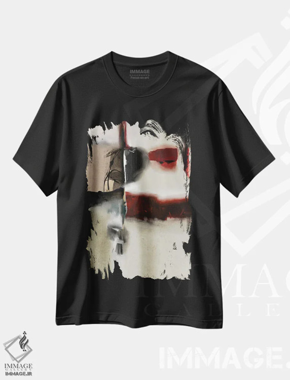 تیشرت مشکی طرح دار بسته اثر روبرتو مورو | immage.ir