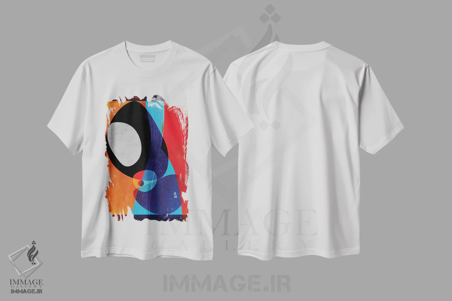 تیشرت سفید طرح دار نگاه اثر روبرتو مورو | immage.ir