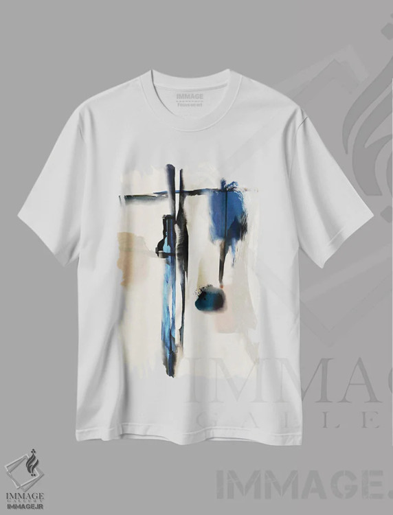 تیشرت سفید طرح دار لمس آسیایی ۲ اثر روبرتو مورو | immage.ir