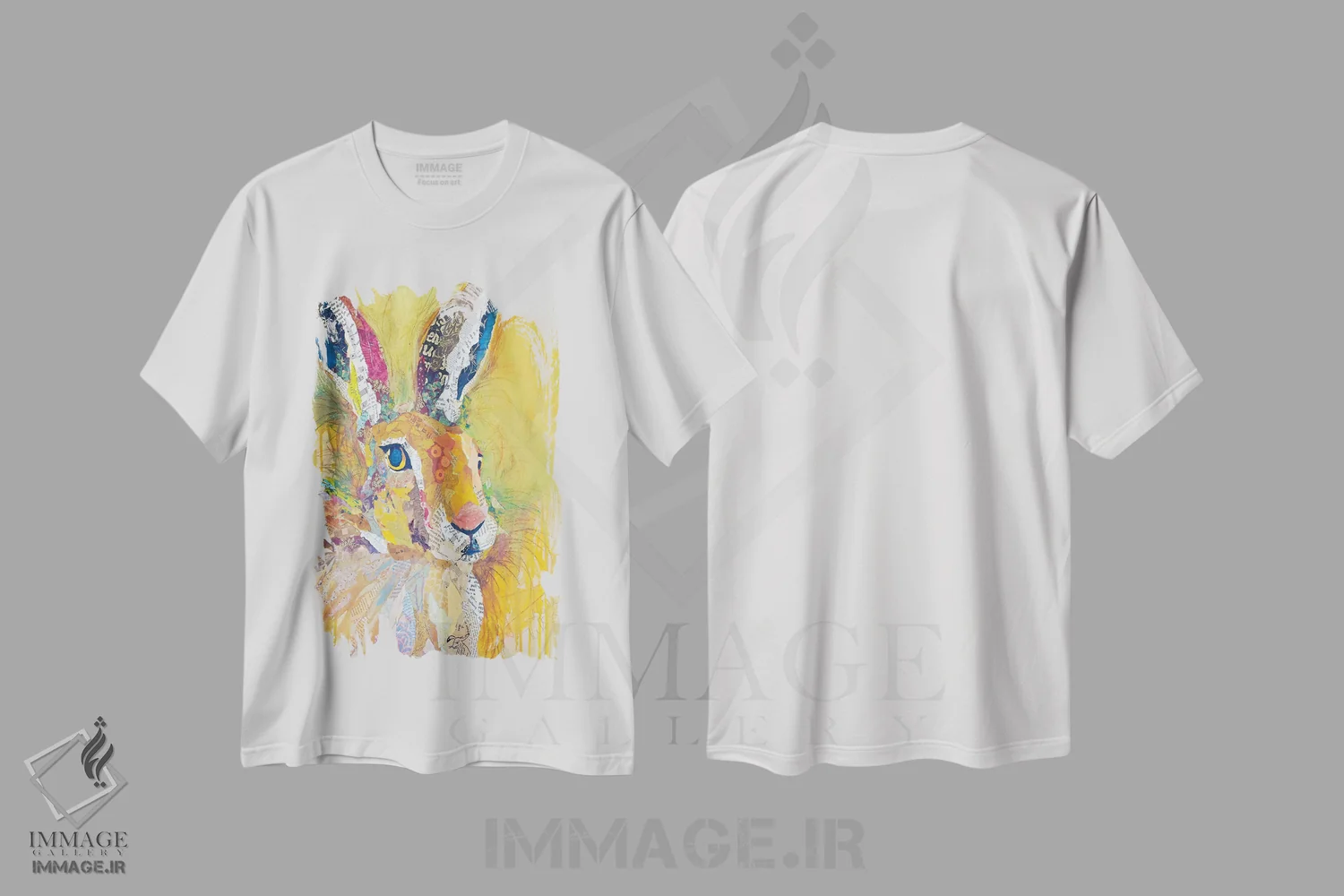 تیشرت سفید طرح دار هریت خرگوش، دکور معاصر اثر الیزابت سن هیلر | immage.ir
