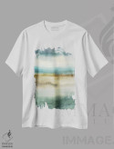 تیشرت سفید طرح دار رویاپردازی آبی اثر ادوارد سلکرک | immage.ir