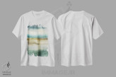 تیشرت سفید طرح دار رویاپردازی آبی اثر ادوارد سلکرک | immage.ir