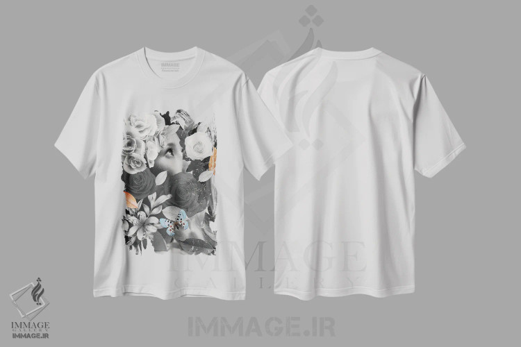 تیشرت سفید طرح دار آفتابگردان ۱۵، تزئینی اثر ادسون راموس | immage.ir