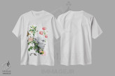 تیشرت سفید طرح دار گل های رباتی، تزئینی اثر ادسون راموس | immage.ir