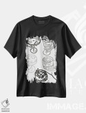 تیشرت مشکی طرح دار علاقه مندان به نوشیدنی، هنر دیجیتال سیاه و سفید اثر ادسون راموس | فروشگاه ایماژ