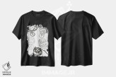 تیشرت مشکی طرح دار علاقه مندان به نوشیدنی، هنر دیجیتال سیاه و سفید اثر ادسون راموس | فروشگاه ایماژ
