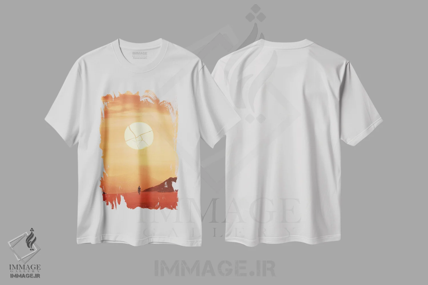 تیشرت سفید طرح دار هاتونگ، هنر فاخر معاصر اثر اوگنی سولویف | فروشگاه ایماژ