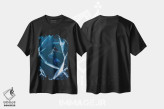 تیشرت مشکی طرح دار پری دریایی یخی، هنر فاخر معاصر اثر اوگنی سولویف | فروشگاه ایماژ