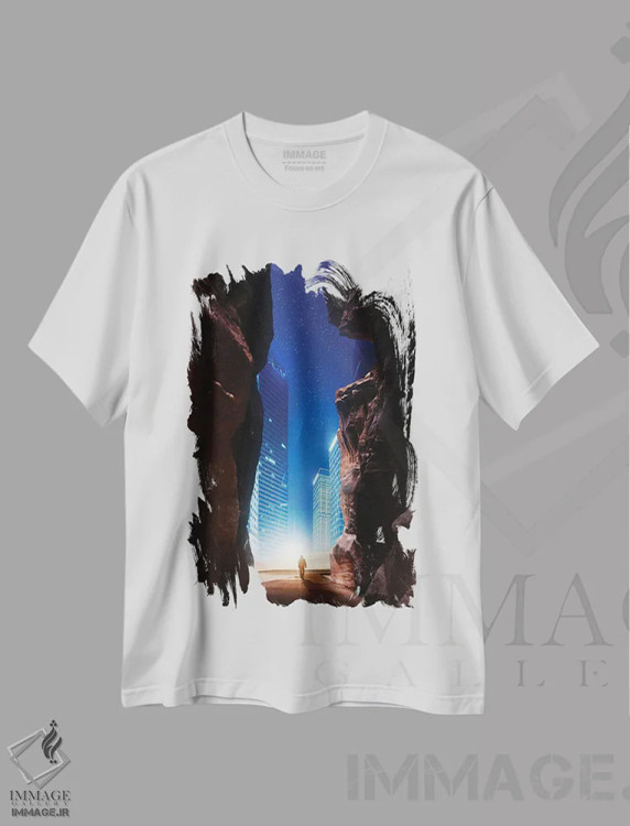 تیشرت سفید طرح دار دروازه، عکاسی ترکیبی اثر اوگنی سولویف | فروشگاه ایماژ