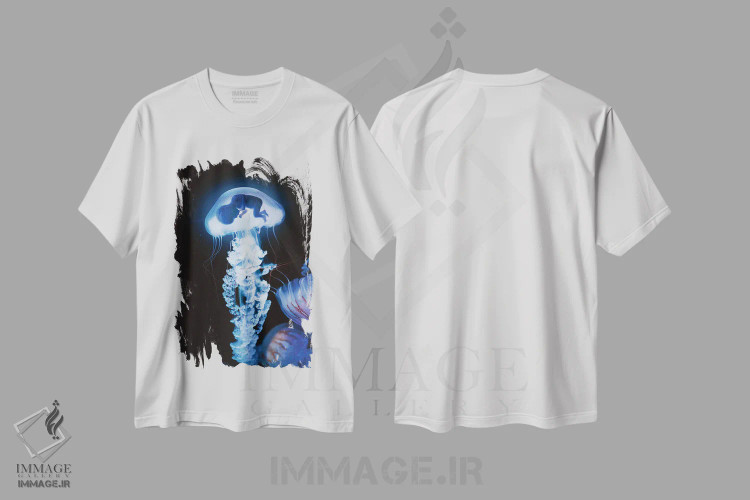 تیشرت سفید طرح دار جنین، عکاسی ترکیبی اثر اوگنی سولویف | فروشگاه ایماژ
