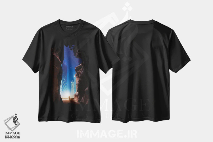 تیشرت مشکی طرح دار دروازه، عکاسی ترکیبی اثر اوگنی سولویف | immage.ir