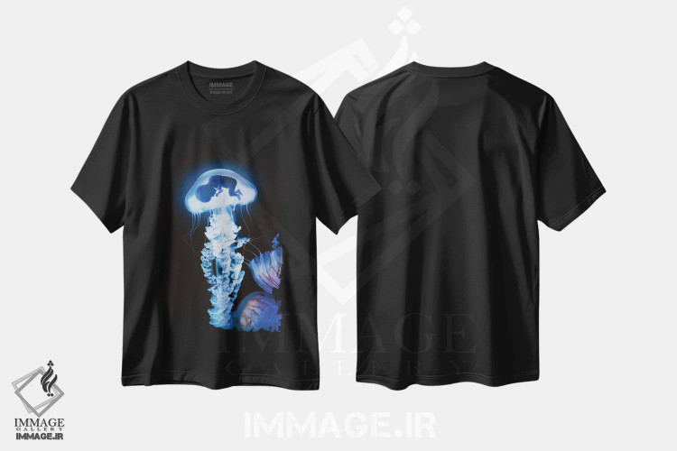 تیشرت مشکی طرح دار جنین، عکاسی ترکیبی اثر اوگنی سولویف | immage.ir