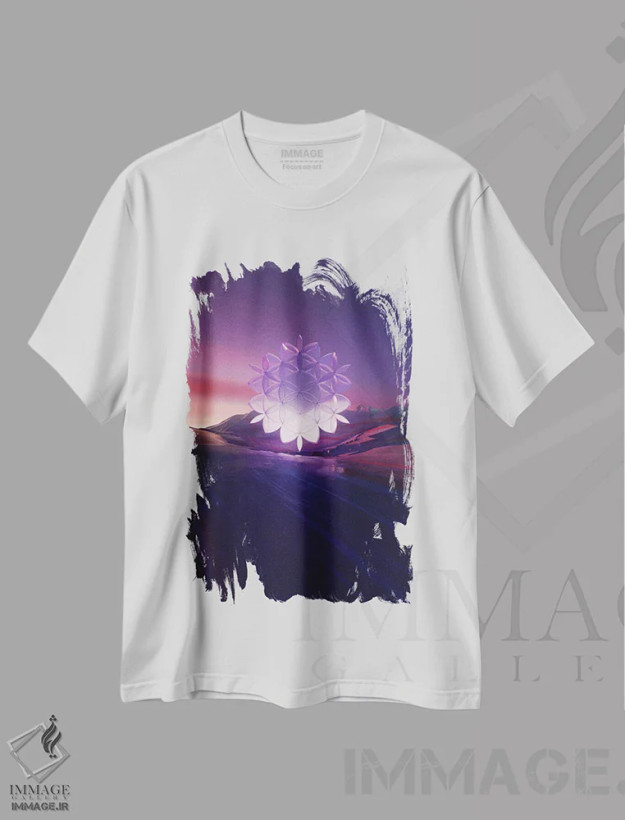 تیشرت سفید طرح دار جیوم، عکاسی ترکیبی اثر اوگنی سولویف | فروشگاه ایماژ