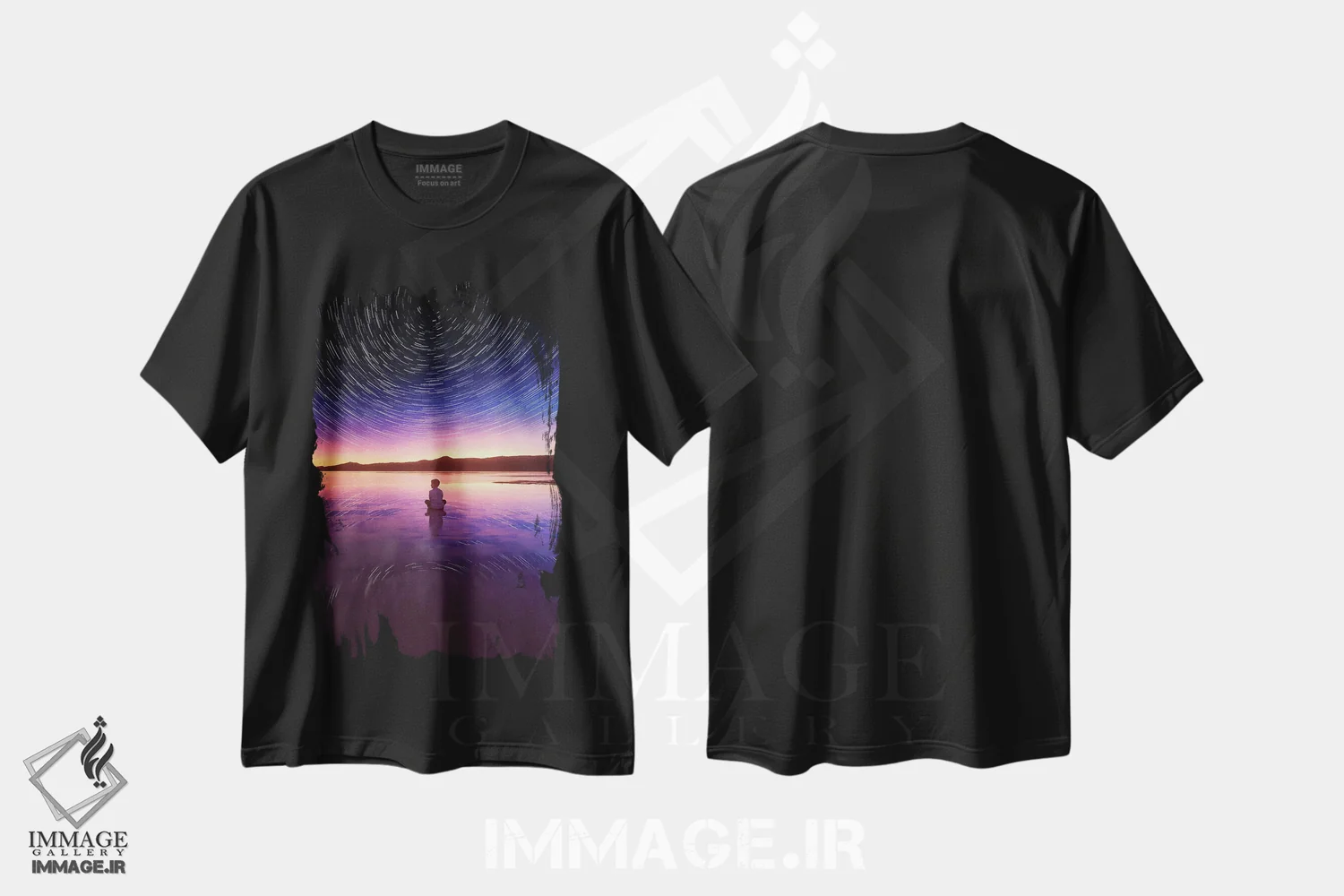 تیشرت مشکی طرح دار تحت الشعاع، عکاسی ترکیبی اثر اوگنی سولویف | immage.ir