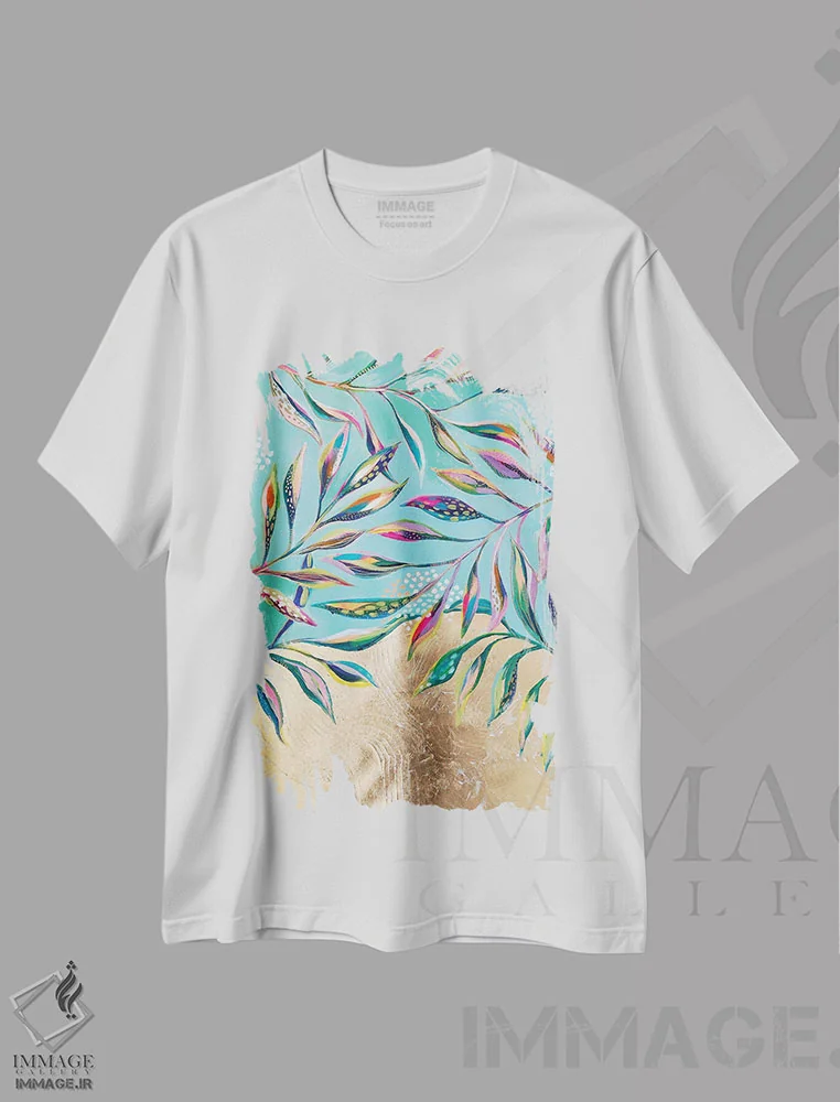 تیشرت سفید طرح دار لحظه ای آرام، مدیوم اثر اتاوی | فروشگاه ایماژ
