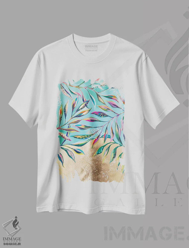 تیشرت سفید طرح دار لحظه ای آرام، مدیوم اثر اتاوی | فروشگاه ایماژ