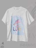 تیشرت سفید طرح دار همه چیز عشق است، مدیوم اثر اتاوی | immage.ir