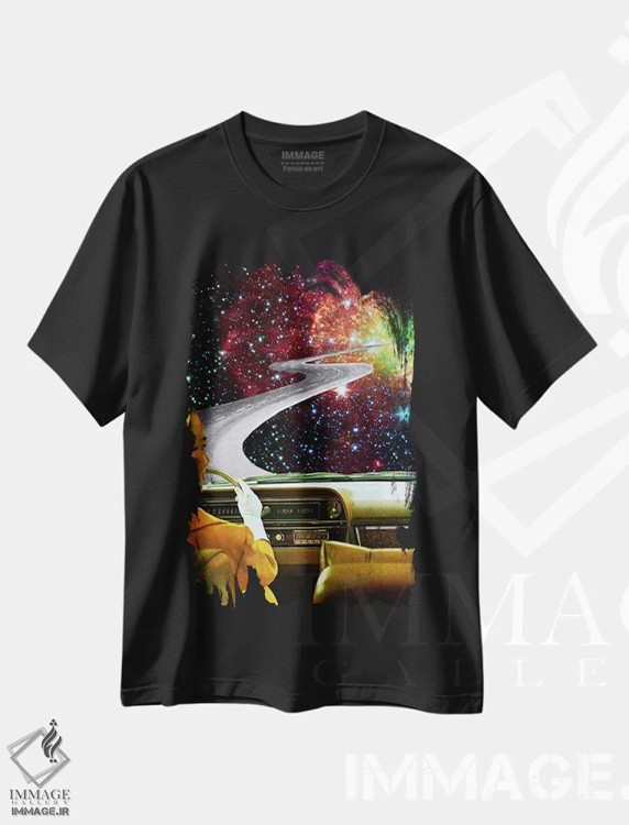 تیشرت مشکی طرح دار اوژینیا لولی، مدیوم اثر اوژینا لولی | فروشگاه ایماژ