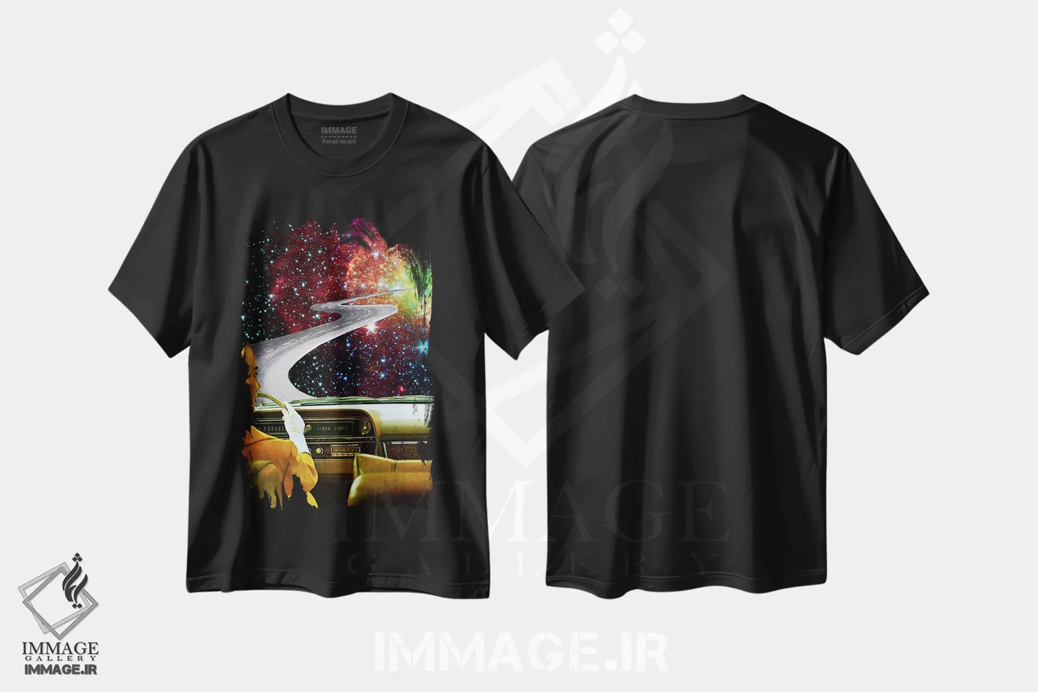 تیشرت مشکی طرح دار اوژینیا لولی، مدیوم اثر اوژینا لولی | فروشگاه ایماژ