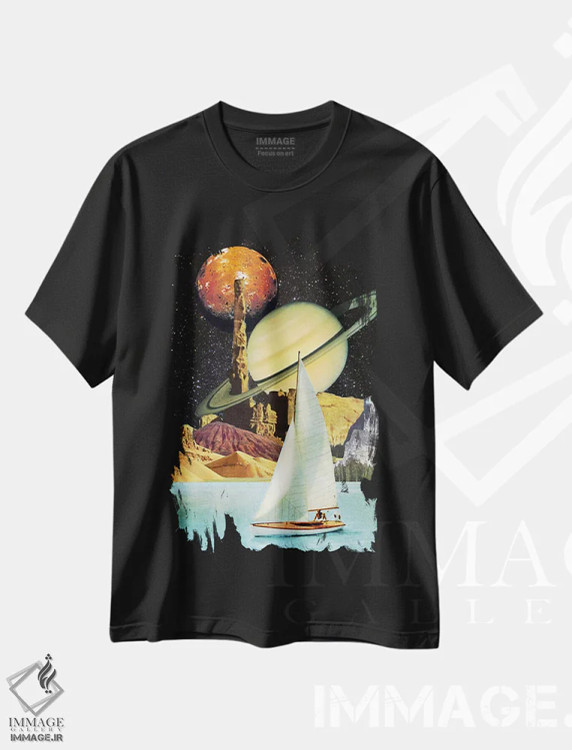 تیشرت مشکی طرح دار اوژینیا لولی، مدیوم اثر اوژینا لولی | immage.ir
