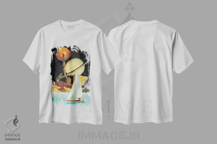 تیشرت سفید طرح دار اوژینیا لولی، مدیوم اثر اوژینا لولی | فروشگاه ایماژ