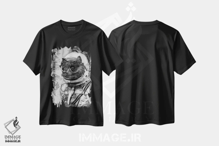 تیشرت مشکی طرح دار اوژینیا لولی، مدیوم اثر اوژینا لولی | فروشگاه ایماژ