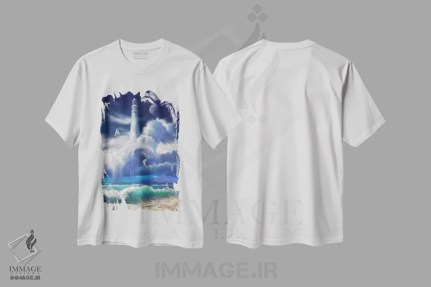 تیشرت سفید طرح دار خیالی، تزئینی اثر آناستازیا اِوگرافوا | immage.ir