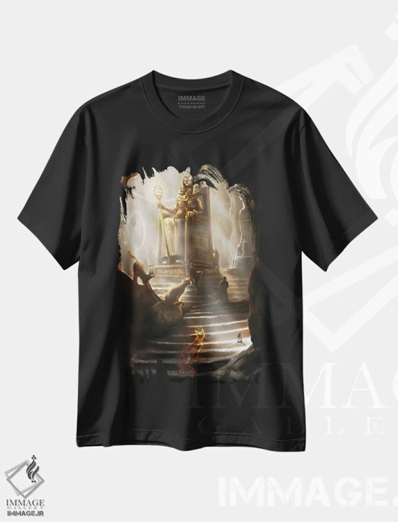 تیشرت مشکی طرح دار ماجراجویی، هنر دیجیتال اثر آناستازیا اِوگرافوا | فروشگاه ایماژ