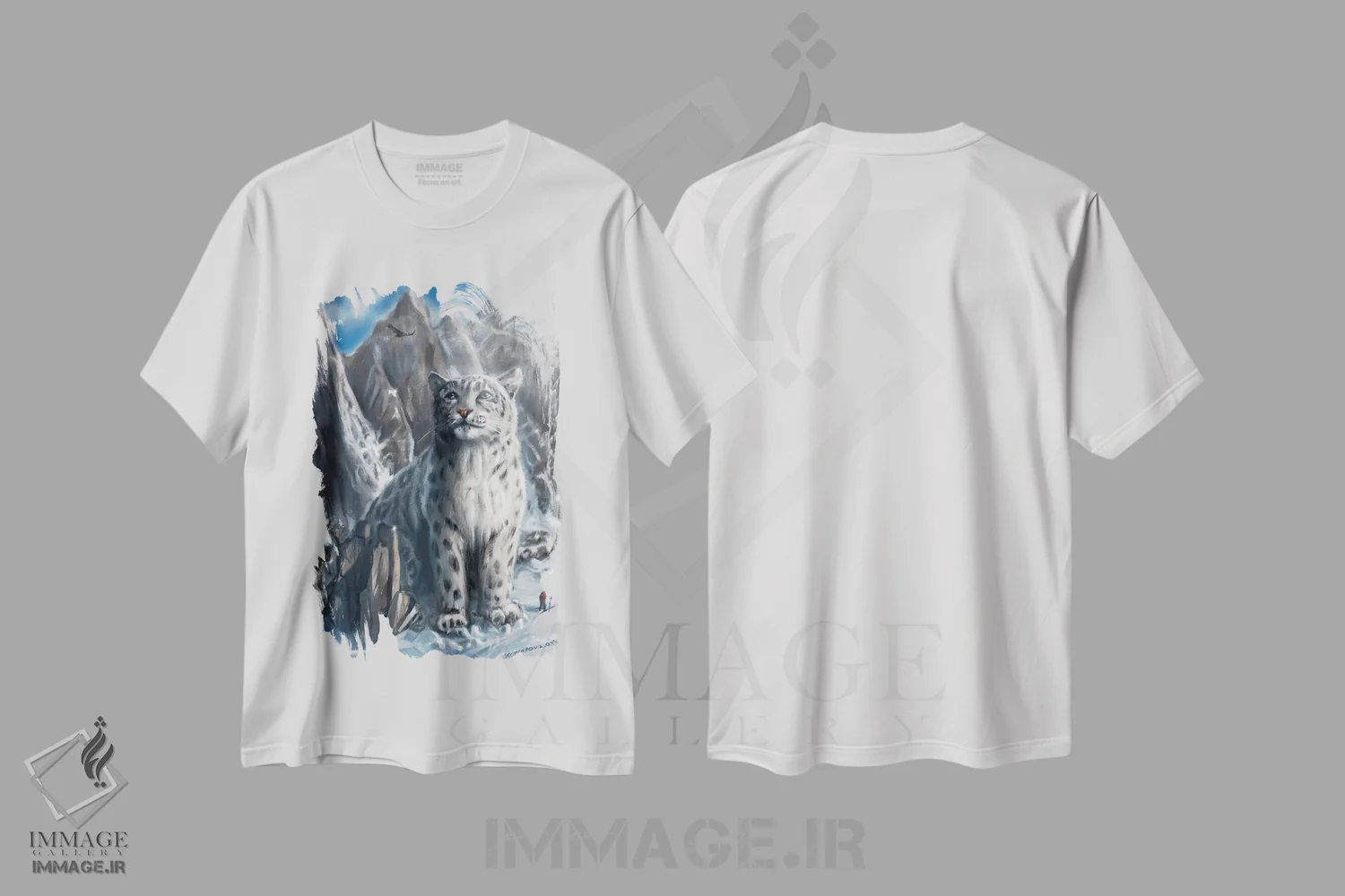 تیشرت سفید طرح دار فرمانروای کوهستان، هنر دیجیتال اثر آناستازیا اِوگرافوا | فروشگاه ایماژ