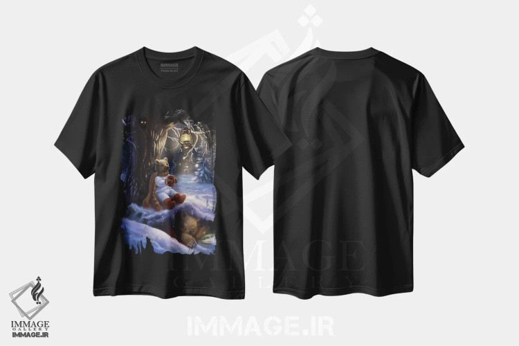 تیشرت مشکی طرح دار بهار چقدر دور است؟، هنر دیجیتال اثر آناستازیا اِوگرافوا | فروشگاه ایماژ