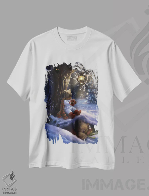 تیشرت سفید طرح دار بهار چقدر دور است؟، هنر دیجیتال اثر آناستازیا اِوگرافوا | immage.ir