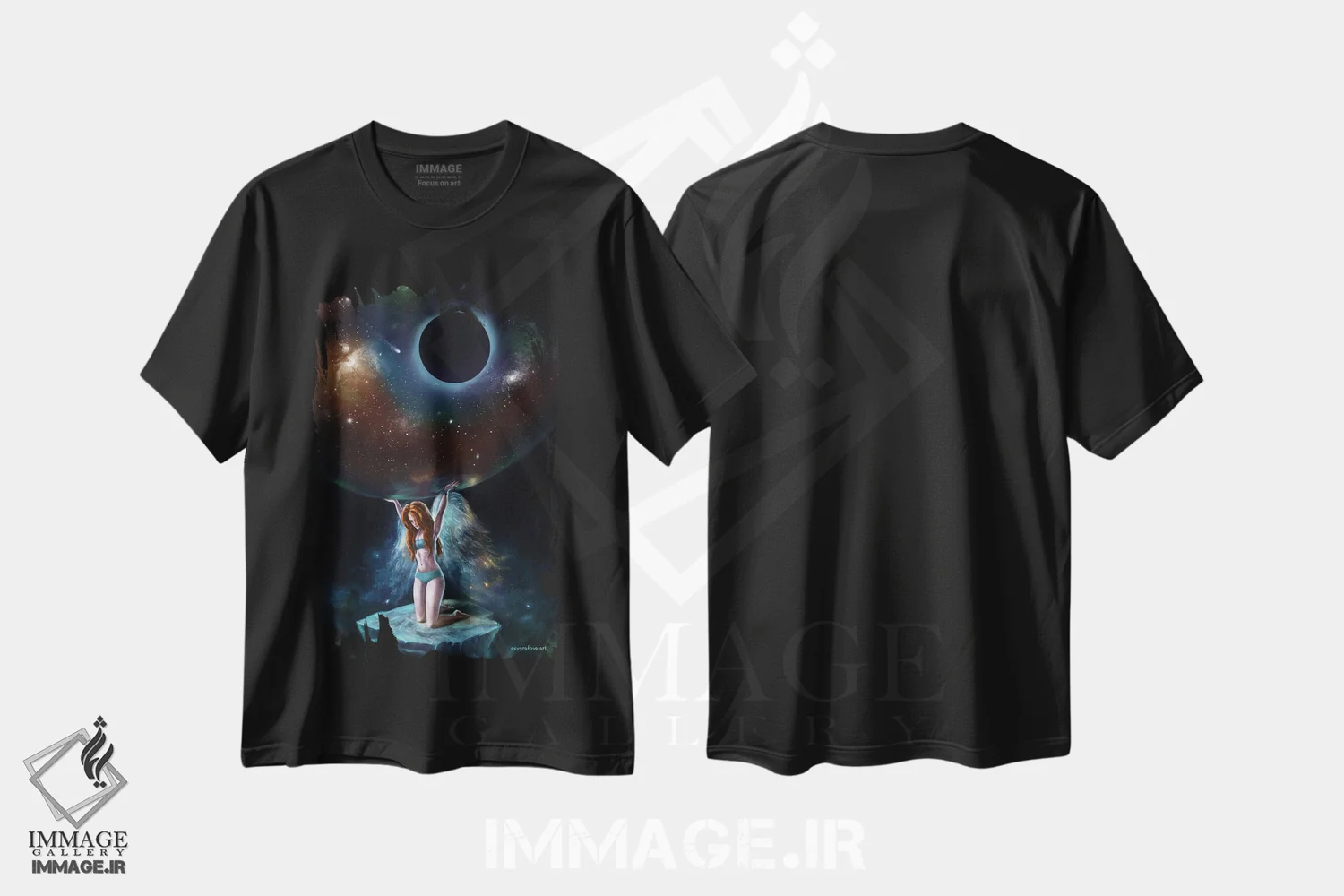 تیشرت مشکی طرح دار قدرت، هنر دیجیتال اثر آناستازیا اِوگرافوا | immage.ir