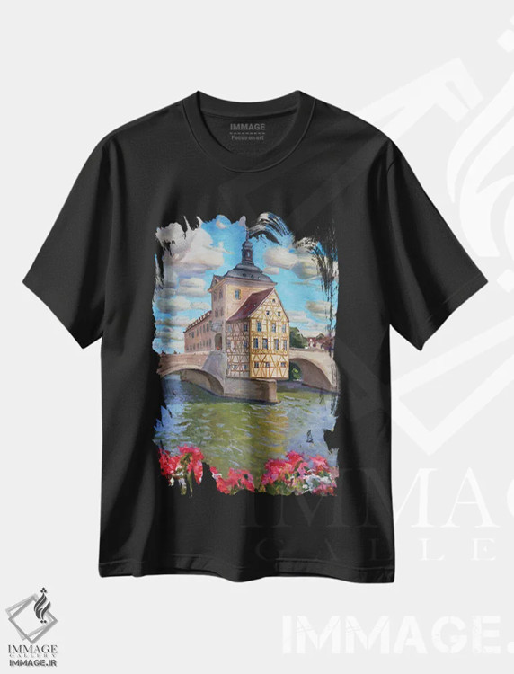 تیشرت مشکی طرح دار بامبرگ، آلمان، مدیوم اثر اوگنیا مکانوا | immage.ir