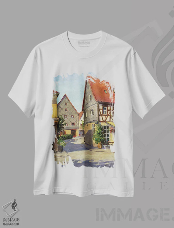 تیشرت سفید طرح دار فورت، آلمان، مدیوم اثر اوگنیا مکانوا | فروشگاه ایماژ