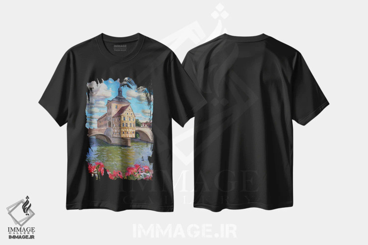 تیشرت مشکی طرح دار بامبرگ، آلمان، مدیوم اثر اوگنیا مکانوا | immage.ir
