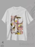 تیشرت سفید طرح دار یادمان فرهنگی، دکور آفریقایی اثر اورِت اسپرویل | فروشگاه ایماژ