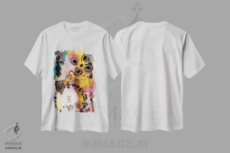 تیشرت سفید طرح دار یادمان فرهنگی، دکور آفریقایی اثر اورِت اسپرویل | فروشگاه ایماژ