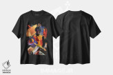 تیشرت مشکی طرح دار گیتاریست کهکشانی، هنر آمریکایی آفریقایی تبار اثر اورِت اسپرویل | immage.ir