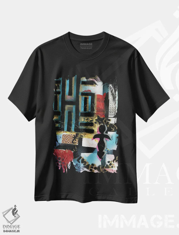 تیشرت مشکی طرح دار دانش قدرت است اثر اورِت اسپرویل | immage.ir