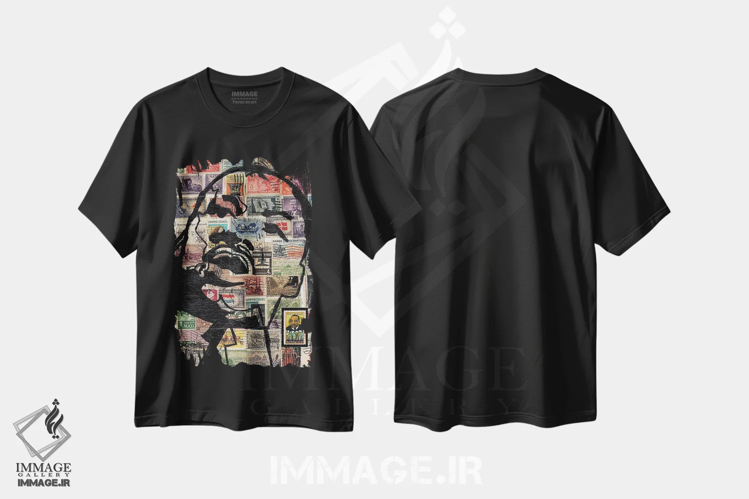 تیشرت مشکی طرح دار آثار اورِت اسپرویل - immage.ir