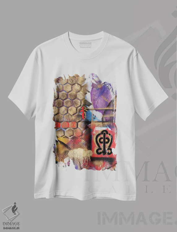 تیشرت سفید طرح دار قدرت عشق و مهربانی اثر اورِت اسپرویل | فروشگاه ایماژ