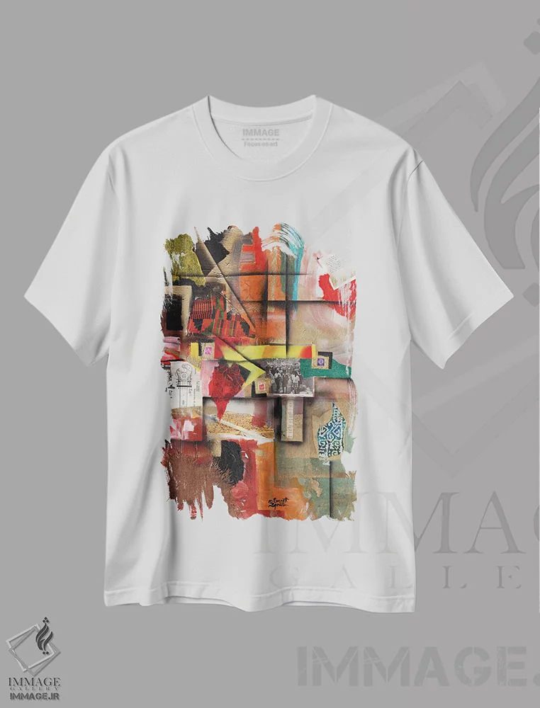 تیشرت سفید طرح دار مشکلات تبعیض و جداسازی اثر اورِت اسپرویل | فروشگاه ایماژ