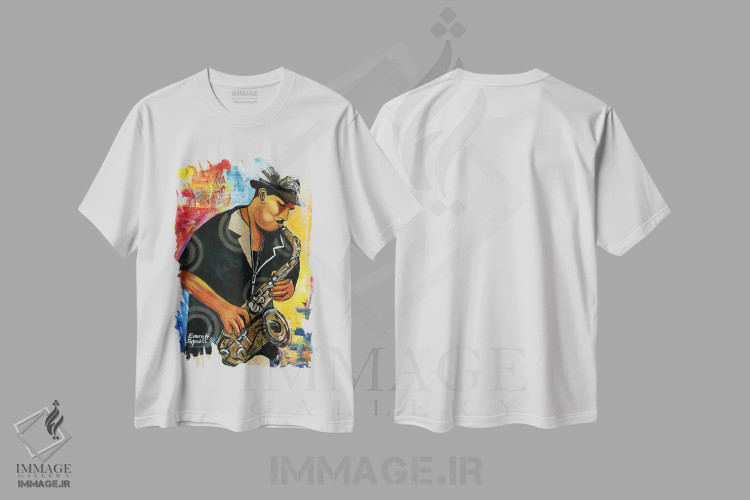 تیشرت سفید طرح دار تونی وین، هنر آمریکایی آفریقایی تبار اثر اورِت اسپرویل | immage.ir